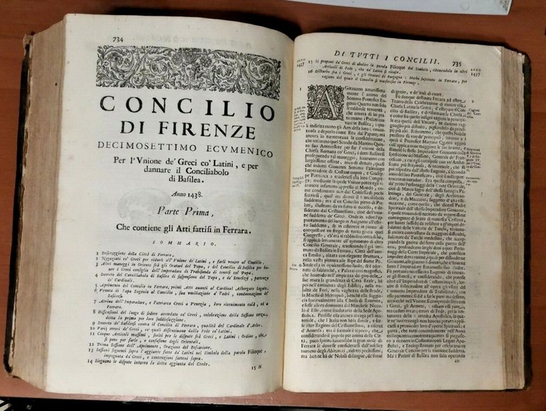 ISTORIA UNIVERSALE DI TUTTI I CONCILII Marco Battaglini 1686 Poletti …