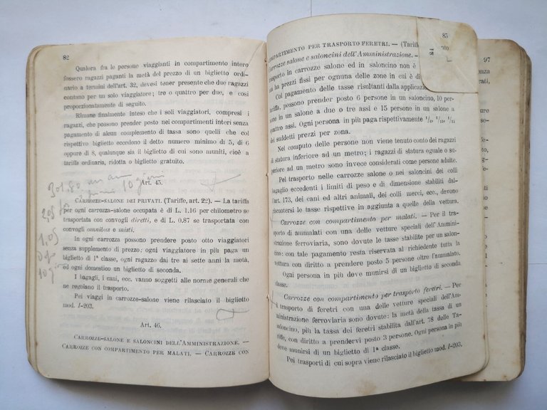 ISTRUZIONE SUL SERVIZIO VIAGGIATORI BAGAGLI CANI Ferrovie dello Stato 1912 …