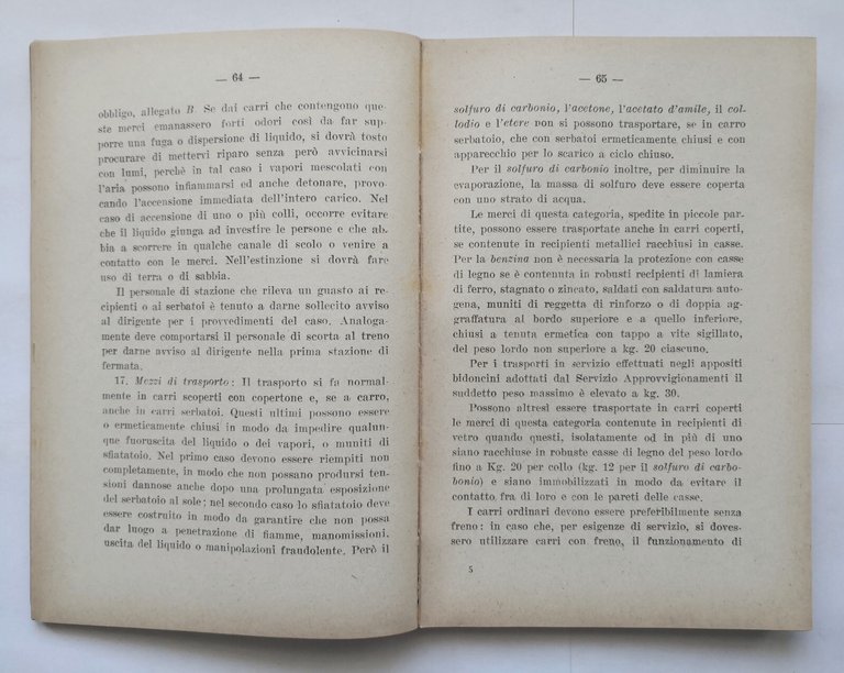 ISTRUZIONE X L'APPLICAZIONE DEL REGOLAMENTO PER TRASPORTO DELLE MERCI 1931 …