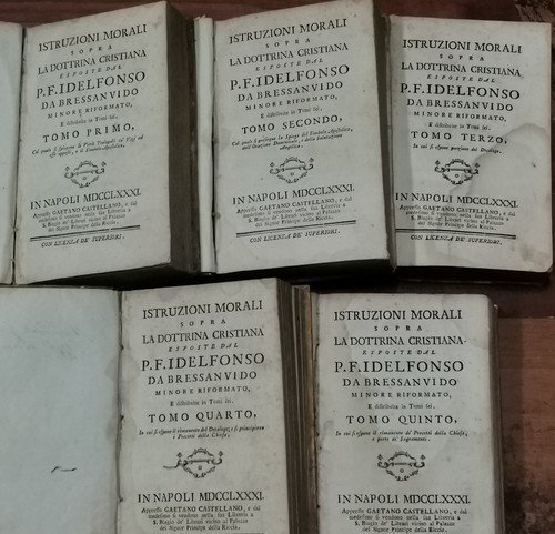 ISTRUZIONI MORALI SOPRA LA DOTTRINA CRISTIANA 1781 di Idelfonso Bressanvido …