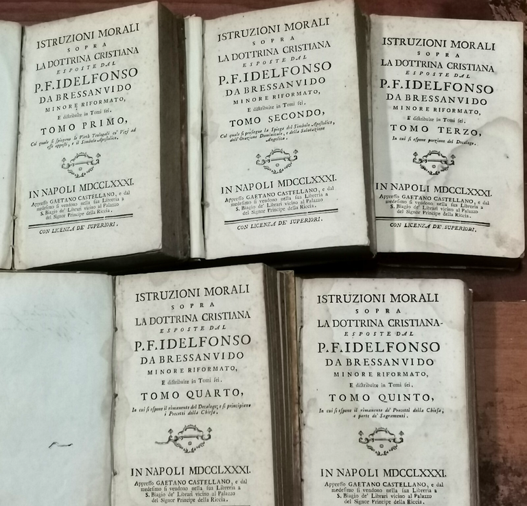 ISTRUZIONI MORALI SOPRA LA DOTTRINA CRISTIANA 1781 di Idelfonso Bressanvido …