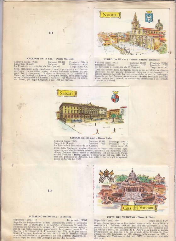 ITALIA Album Enciclopedia Geografica Illustrata con 144 figurine su 175 …