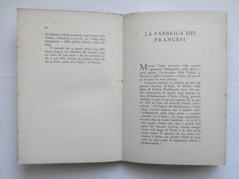 ITALIA E FRANCIA PROBLEMI APERTI di Virginio Gayda 1938 Giornale …