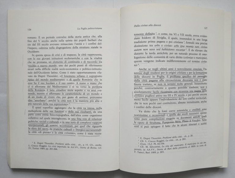 ITALIA MERIDIONALE PUGLIA PALEOCRISTIANE di Giorgio Otranto 1991 Edipuglia Libro