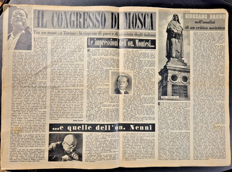 ITALIA URSS rivista mensile ottobre 1949 numero 10 primo congresso …