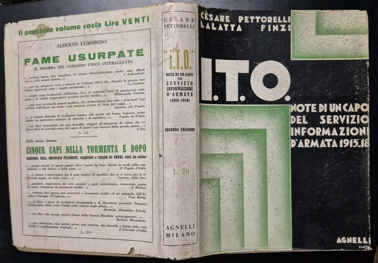 ITO Note Di Un Capo Servizio Informazioni Armata Cesare Pettorelli …