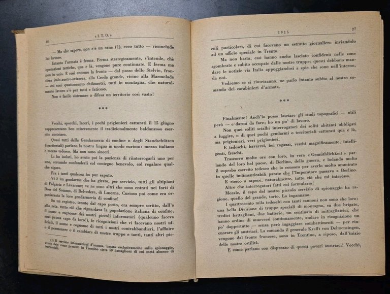 ITO Note Di Un Capo Servizio Informazioni Armata Cesare Pettorelli …