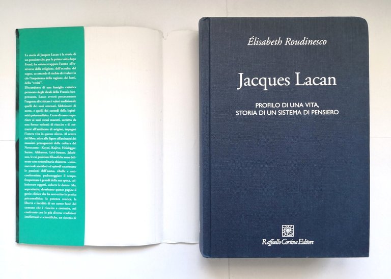 JACQUES LACAN di Elisabeth Roudinesco 1995 Raffaello Cortina libro biografia