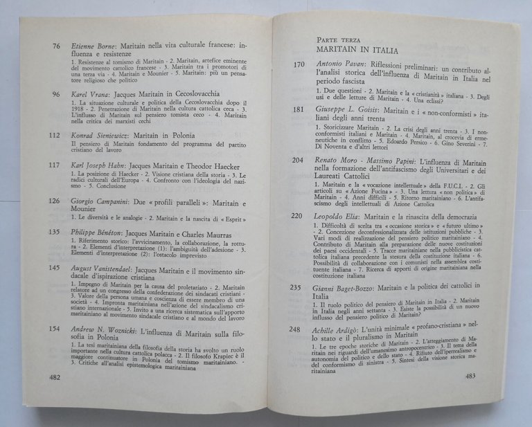 JACQUES MARITAIN E LA SOCIETÀ CONTEMPORANEA di Roberto Papini 1978 …