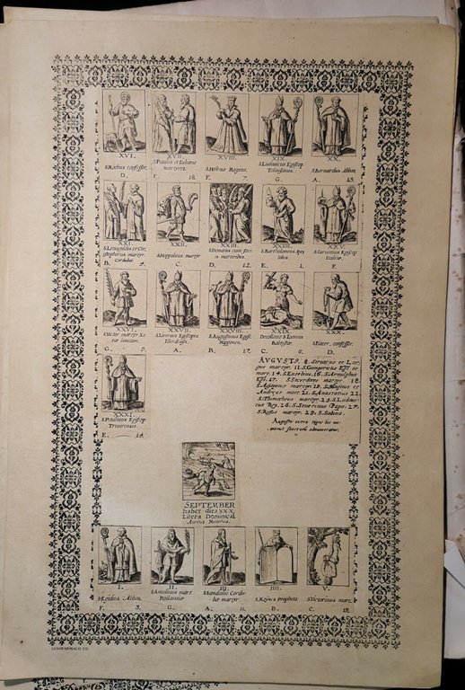 KALENDRIER JOURNAL PERPETUEL 20 tavole REPRINT dell'opera del 1621