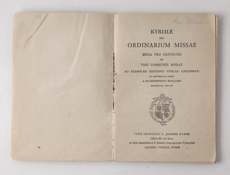 KYRIALE SEU ORDINARIUM MISSAE PRO DEFUNCTIS 1920 Societatis S Joannis …