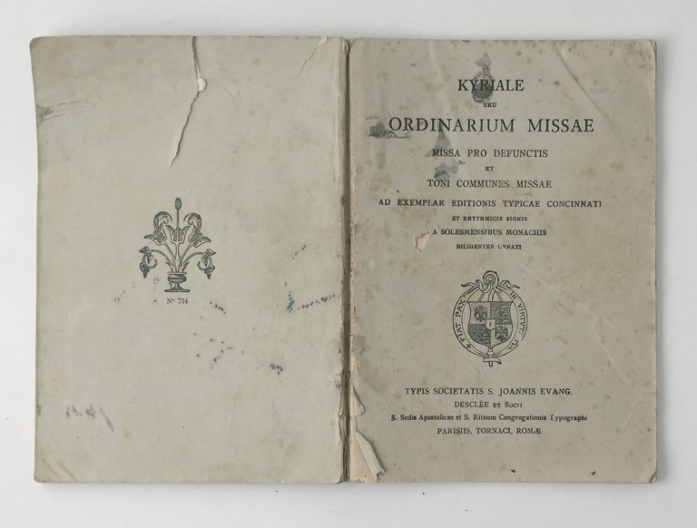 KYRIALE SEU ORDINARIUM MISSAE PRO DEFUNCTIS 1920 Societatis S Joannis …