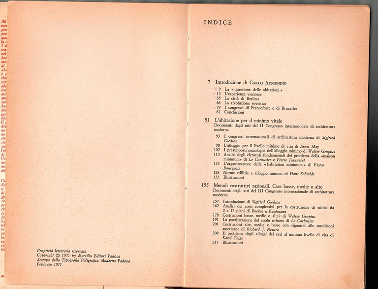 L'ABITAZIONE RAZIONALE ATTI DEI CONGRESSI CIAM 1929 1930 di Aymonino …