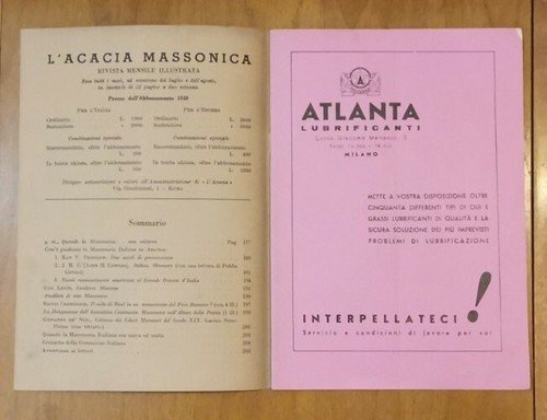 L'ACACIA MASSONICA Anno 2 Numero 6 Giugno 1948 Rivista Mensile …