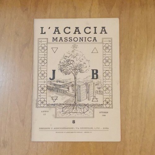 L'ACACIA MASSONICA Anno 2 Numero 8 Ottobre 1948 Rivista Mensile …