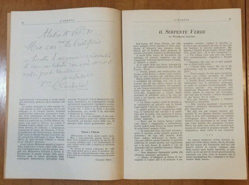 L'ACACIA MASSONICA Anno 3 Numero 4 Aprile 1949 Rivista Massoneria …