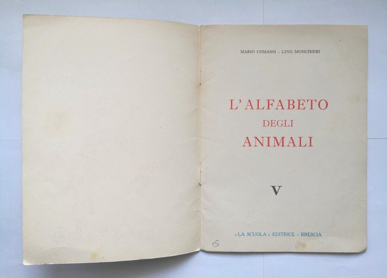 L'ALFABETO DEGLI ANIMALI V di Mario Comassi e Monchieri N5 …