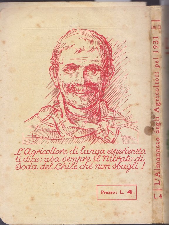 L'ALMANACCO DEGLI AGRICOLTORI 1931 la rivista agricola editrice libro vintage