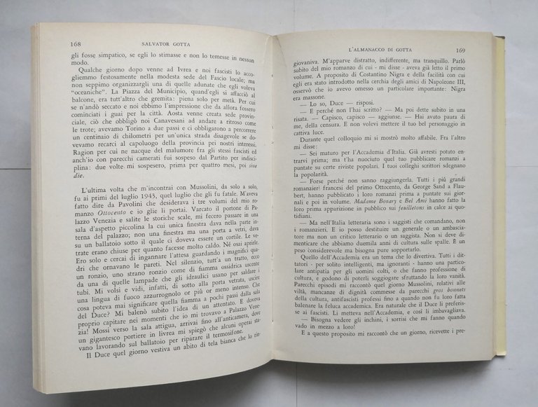 L'ALMANACCO DI Salvator GOTTA 1958 Mondadori libro autobiografia