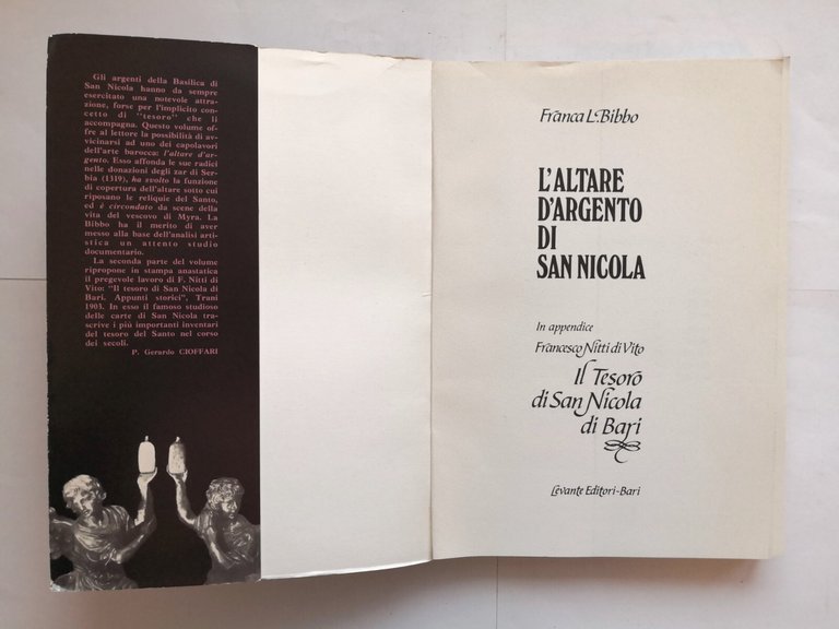 L'ALTARE D'ARGENTO DI SAN NICOLA Franca Bibbo 1987 Levante Tesoro …
