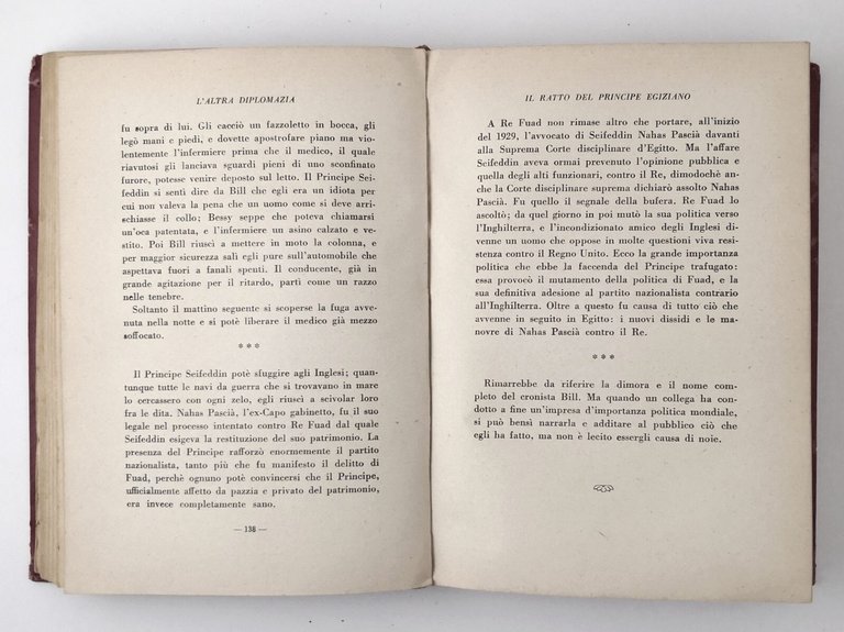 L'ALTRA DIPLOMAZIA di Berndorff 1931 Agnelli Libro spionaggio servizi segreti