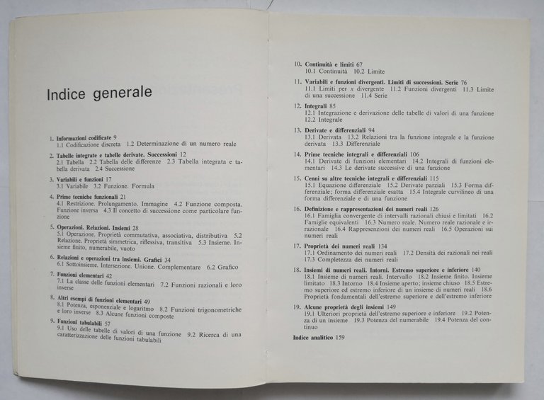 L'ANALISI MATEMATICA di Emilio Gagliardo 1979 Muzzio Libro Breve Corso …