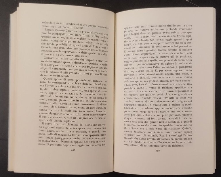 L’ANELLO DI RE SALOMONE di Konrad Lorenz 1973 Adelphi Libro …