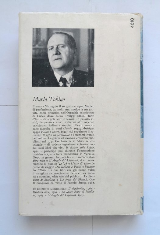 L'ANGELO DEL LIPONARD racconti di Mario Tobino 1963 Mondadori I …