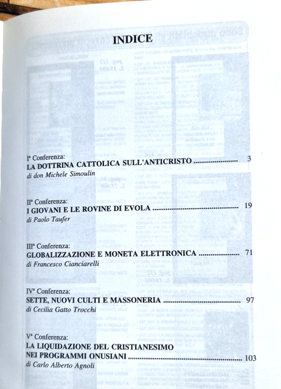 L'ANTICRISTO È ALLE PORTE atti convegno studi 1999 Fraternità San … | Immagine Gallery 4