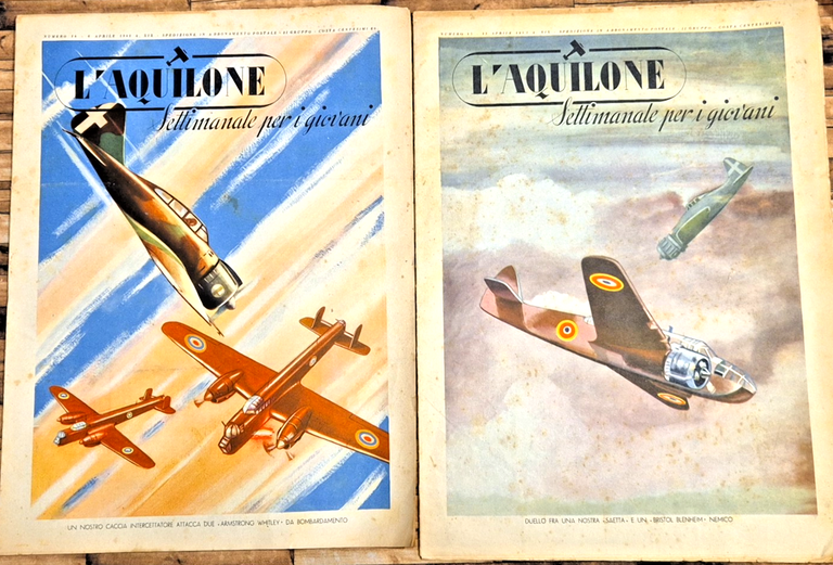 L'AQUILONE settimanale per giovani 1941 ANNATA completa 51 numeri aerei … | Immagine Gallery 11