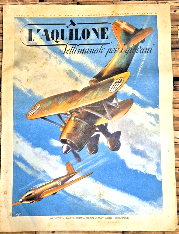 L'AQUILONE settimanale per giovani 1941 ANNATA completa 51 numeri aerei … | Immagine Gallery 12