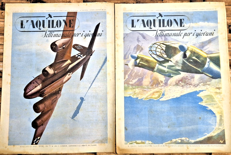 L'AQUILONE settimanale per giovani 1941 ANNATA completa 51 numeri aerei … | Immagine Gallery 14