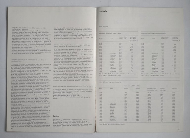 L'ARCHITETTO anno 12 Numero 1 - 2 1967 Rivista Consiglio …