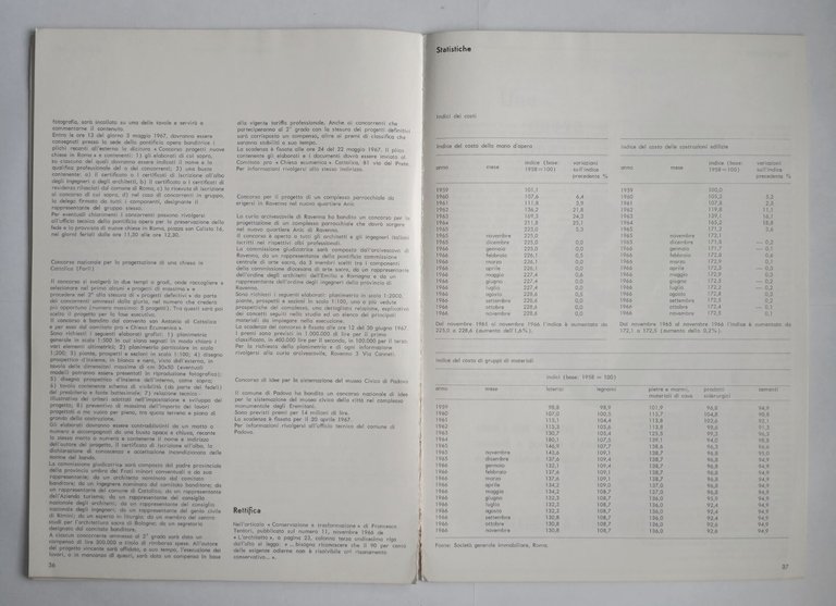 L'ARCHITETTO anno 12 Numero 1 - 2 1967 Rivista Consiglio …