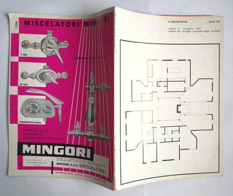 L'ARCHITETTO Numero 11 novem 1967 Rivista Organo Consiglio Nazionale Architetti