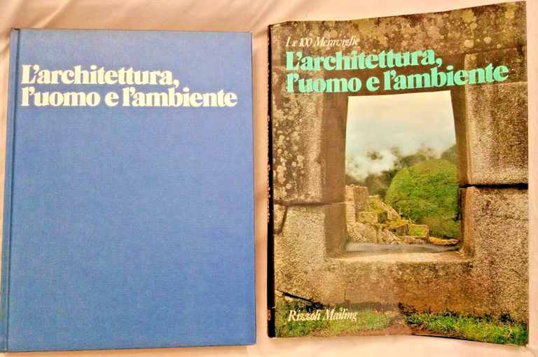 L'ARCHITETTURA UOMO E AMBIENTE 1978 Rizzoli Mailing libro arte meraviglie …
