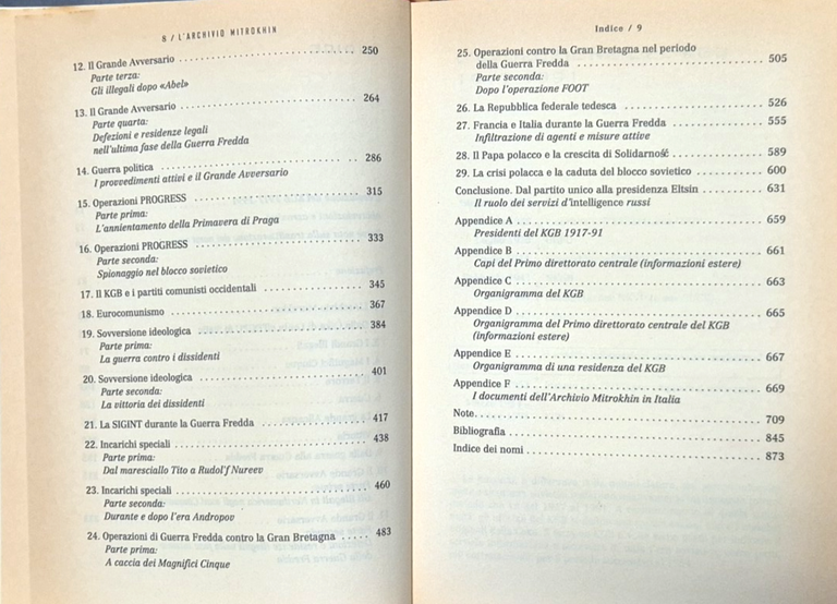 L'ARCHIVIO MITROKHIN di Christopher Andrew 1999 Rizzoli KGB Libro Vasilij | Immagine Gallery 7
