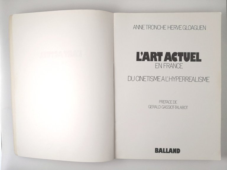 L'ART ACTUEL EN FRANCE di Anne Tronche e Herve Gloaguen …