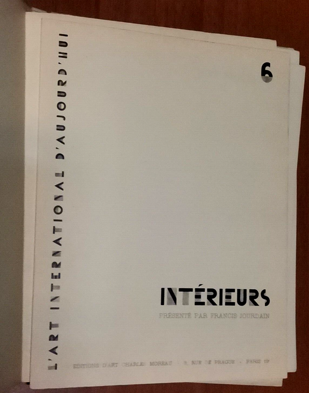 L'ART INTERNATIONAL D'AUJOURD'HUI - INTERIEURS Francis Jourdain 1928 Tavole