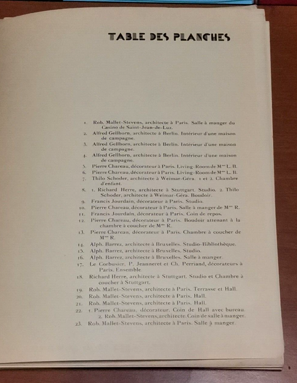 L'ART INTERNATIONAL D'AUJOURD'HUI - INTERIEURS Francis Jourdain 1928 Tavole