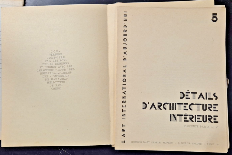L'ART INTERNATIONAL D'AUJOURD'HUI di Novi Details architecture interieure Libro