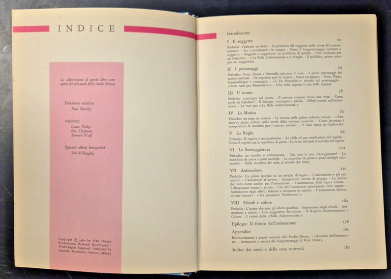 L'ARTE DEI CARTONI ANIMATI di Walt Disney 1960 Mondadori Libro …