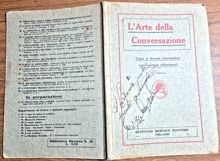 L'ARTE DELLA CONVERSAZIONE come si diventa conversatori convincenti Hermes Libro
