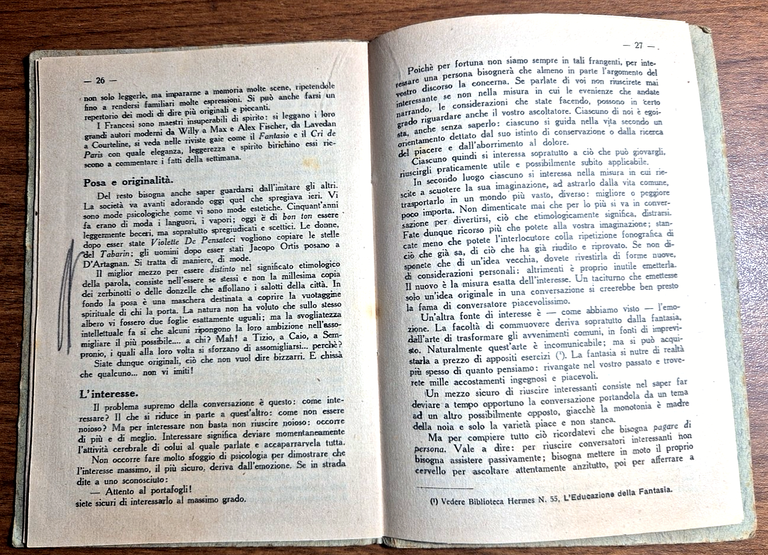 L'ARTE DELLA CONVERSAZIONE come si diventa conversatori convincenti Hermes Libro