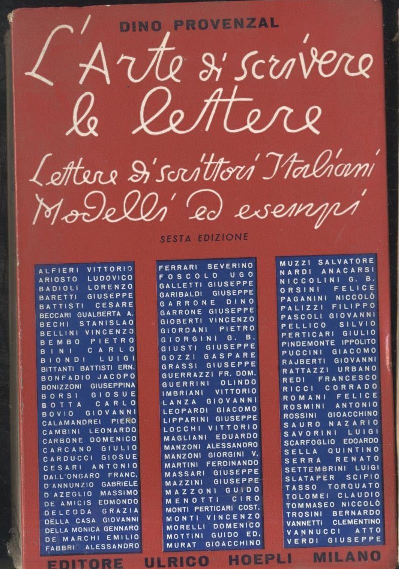 L'ARTE DI SCRIVERE LE LETTERE a cura Dino Provenzal 1964 … | Immagine principale
