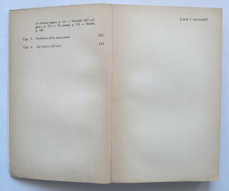L'ARTE È NECESSARIA di Ernst Fischer 1962 Editori Riuniti Libro