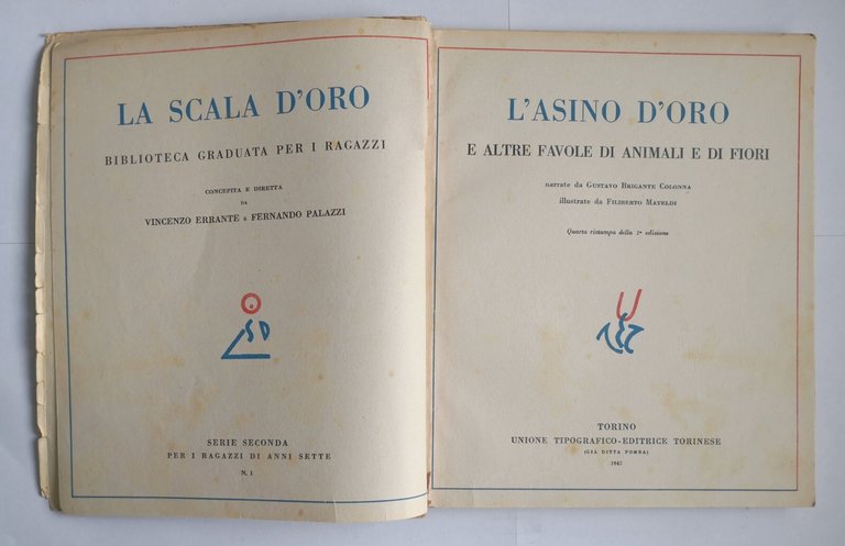 L'ASINO D'ORO altre favole di Gustavo Brigante Colonna 1947 UTET …