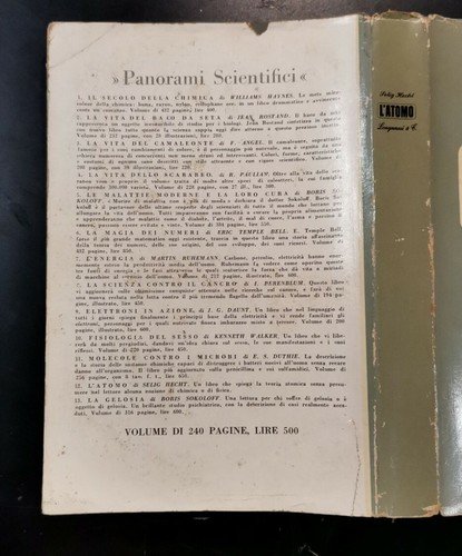L'ATOMO di Selig Hecht 1949 Longanesi editore libro fisica energia …