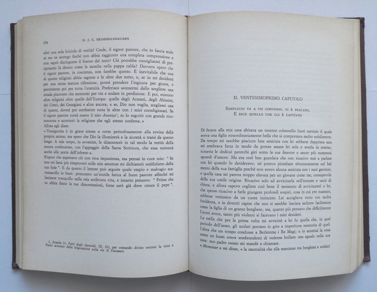 L'AVVENTUROSO SIMPLICISSIMUS di Grimmelshausen 1970 Club degli Editori Libro