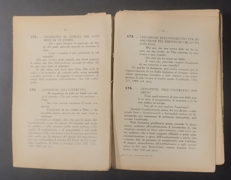 L'AVVOCATO DICE CHE MILLE PARERI PRATICI LEGALI di Luigi Re …